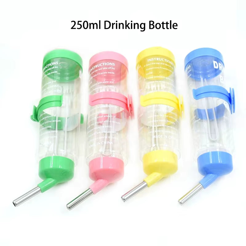 60Ml/80Ml/125Ml/250Ml Plastic Small Pets Water Drinking Bottle Feeder Hamster Rat Pet Dispenser Feeder Cage Hangable Bottles Hot