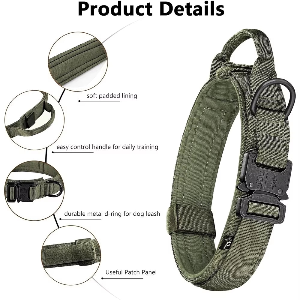 Tactical Dog Collar & Leash Set – Power, Control & Comfort for Every Adventure